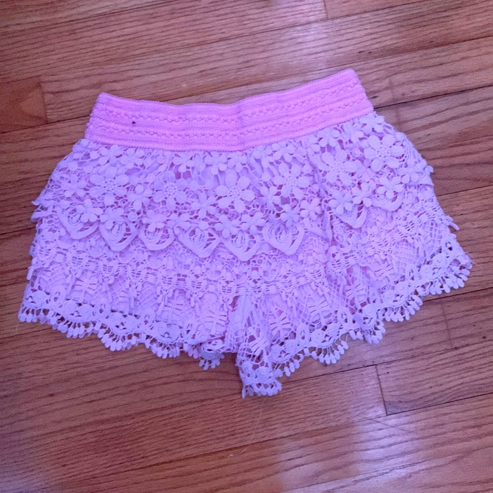 Pink skirt + blue skirt|| both size 7 - 9 ||  both have shorts inside,twin skirt